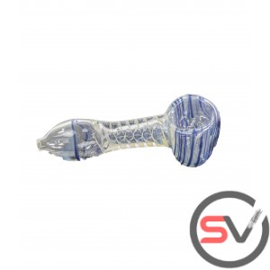 SPIRAL STRIPED GLASS HAND PIPE 4inch 5CT/PK